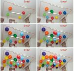 Заполнение потолка воздушными шарами